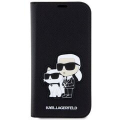 Karl Lagerfeld KLBKP14XSANKCPK iPhone 14 Pro Max 6.7" bookcase czarny|black Saffiano Karl & Choupette цена и информация | Чехлы для телефонов | 220.lv