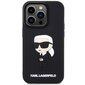 Karl Lagerfeld KLHCP14L3DRKINK iPhone 14 Pro 6.1" czarny|black hardcase Rubber Ikonik 3D cena un informācija | Telefonu vāciņi, maciņi | 220.lv