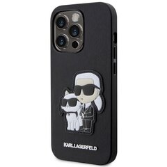 Karl Lagerfeld KLHCP14LSANKCPK iPhone 14 Pro 6.1" hardcase czarny|black Saffiano Karl & Choupette cena un informācija | Telefonu vāciņi, maciņi | 220.lv