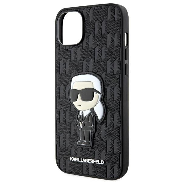 Karl Lagerfeld KLHCP14MSAKHPKK iPhone 14 Plus 6.7" czarny|black Saffiano Monogram Ikonik cena un informācija | Telefonu vāciņi, maciņi | 220.lv