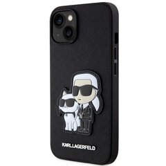 Чехол Karl Lagerfeld KLHCP14SSANKCPK для iPhone 14 6.1" hardcase Saffiano Karl & Choupette, черный цена и информация | Чехлы для телефонов | 220.lv