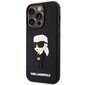 Karl Lagerfeld KLHCP14X3DRKINK iPhone 14 Pro Max 6.7" czarny|black hardcase Rubber Ikonik 3D цена и информация | Telefonu vāciņi, maciņi | 220.lv