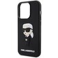 Karl Lagerfeld KLHCP14X3DRKINK iPhone 14 Pro Max 6.7" czarny|black hardcase Rubber Ikonik 3D цена и информация | Telefonu vāciņi, maciņi | 220.lv