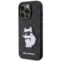 Karl Lagerfeld KLHCP14XSAKHPCK iPhone 14 Pro Max 6.7" czarny|black Saffiano Monogram Choupette cena un informācija | Telefonu vāciņi, maciņi | 220.lv