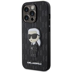 Karl Lagerfeld KLHCP14XSAKHPKK iPhone 14 Pro Max 6.7" czarny|black Saffiano Monogram Ikonik cena un informācija | Telefonu vāciņi, maciņi | 220.lv