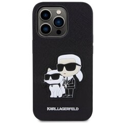 Karl Lagerfeld KLHCP14XSANKCPK iPhone 14 Pro Max 6.7" hardcase czarny|black Saffiano Karl & Choupette цена и информация | Чехлы для телефонов | 220.lv