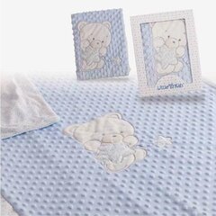 Детское одеяло Синий Медведь Двойное вышивка (100 x 75 cm) цена и информация | Покрывала, пледы | 220.lv