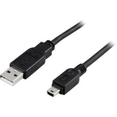 Deltaco, USB A-USB Mini B, 1м цена и информация | Кабели и провода | 220.lv