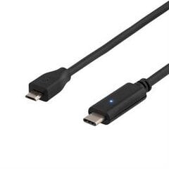 Deltaco USBC-1025 USB 2.0, USB-C, Micro B, 1,5 м цена и информация | Кабели для телефонов | 220.lv