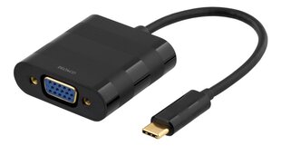 Adapteris Deltaco USBC-1098, USB-C/VGA cena un informācija | Adapteri un USB centrmezgli | 220.lv