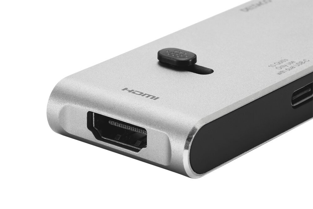 Sadalītājs Deltaco USBC-HDMI21, HDMI/DisplayPort/USB-A/USB-C cena un informācija | Adapteri un USB centrmezgli | 220.lv