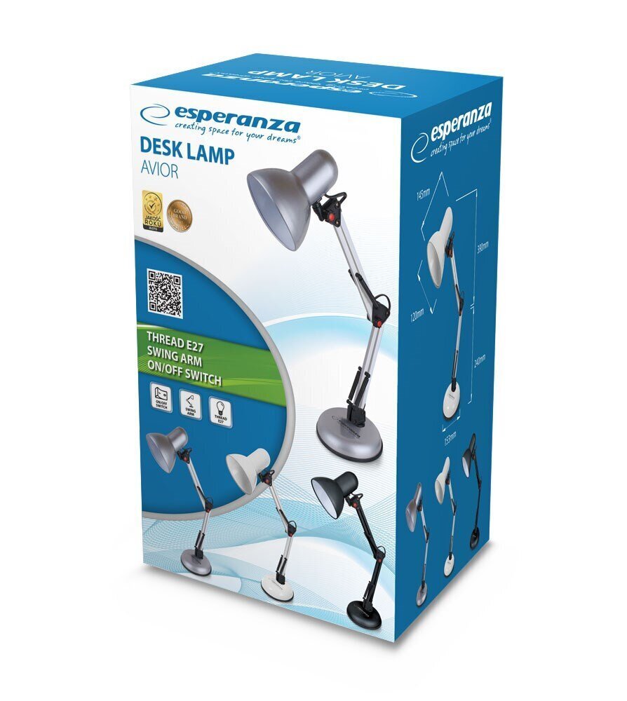 Esperanza ELD112K galda lampa Melna цена и информация | Galda lampas | 220.lv