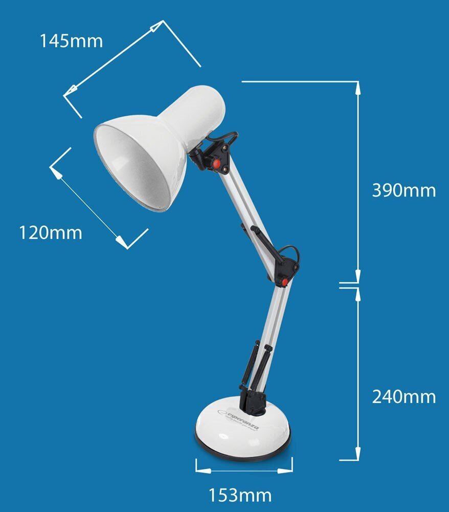 Esperanza ELD112K galda lampa Melna цена и информация | Galda lampas | 220.lv