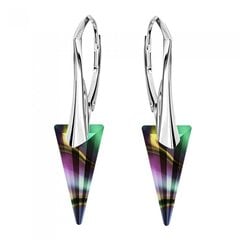 Sudraba auskari "Smaile II (Rainbow Dark)" ar Swarovski™ kristāliem DS02A534 цена и информация | Серьги | 220.lv