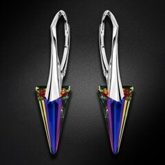 Серебряные серьги "Шип II (Volcano)" с кристаллами Swarovski™ DS02A535 цена и информация | Серьги | 220.lv