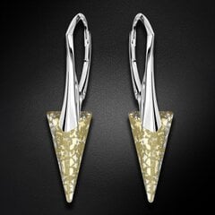 Серебряные серьги "Шип II (Gold Patina)" с кристаллами Swarovski™ DS02A536 цена и информация | Серьги | 220.lv