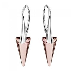 Sudraba auskari "Smaile II (Antique Pink)" ar Swarovski™ kristāliem DS02A539 cena un informācija | Auskari | 220.lv