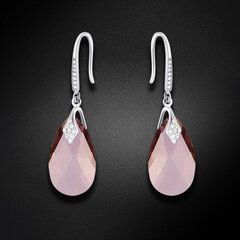 Sudraba auskari "Baroka III (Antique Pink)" ar Swarovski™ kristāliem DS02A541 cena un informācija | Auskari | 220.lv