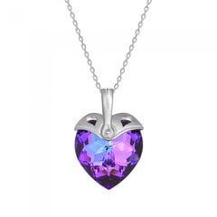 Sudraba kulons "Kupidons II (Heliotrope)" ar Swarovski™ kristāliem DS01K545 цена и информация | Украшения на шею | 220.lv