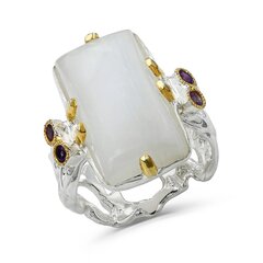 Серебряное (925) кольцо с драгоценными камнями, код f50318 F50318EU-60.5 цена и информация | Кольца | 220.lv