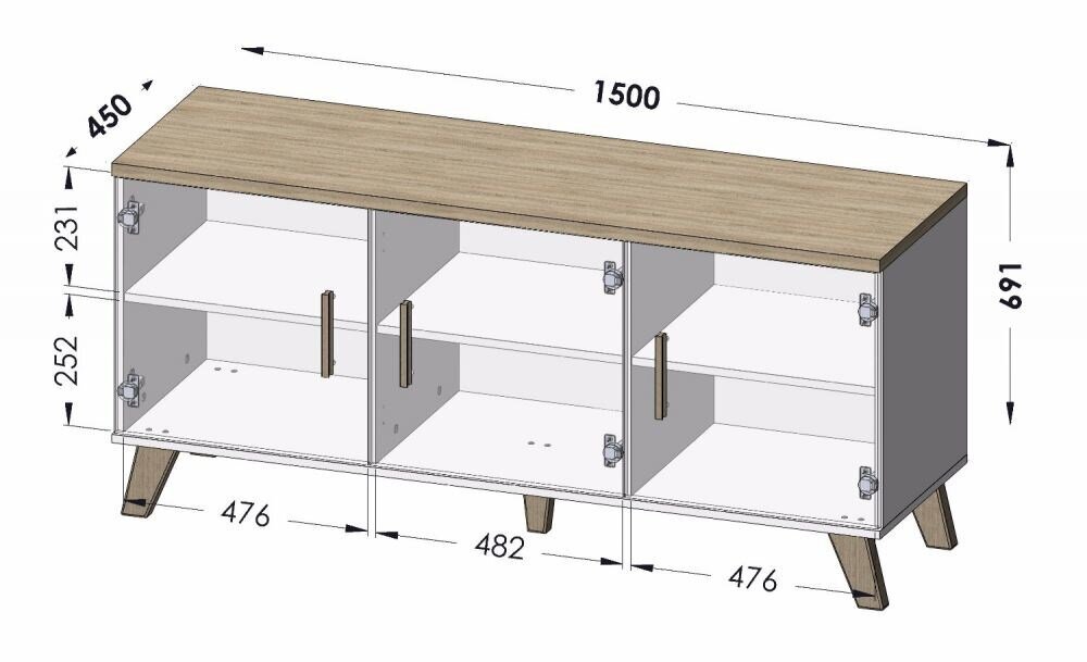 Cama bufete LOTTA cena un informācija | Kumodes | 220.lv