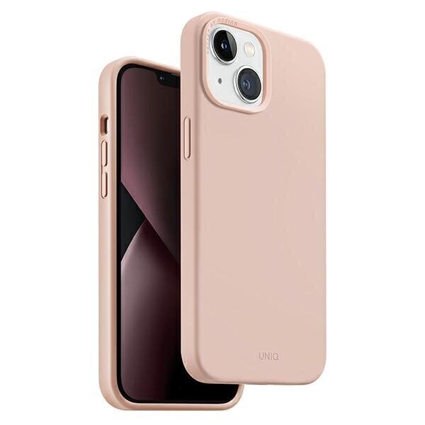 Telefona vāciņš UNIQ etui Lino Hue iPhone 14 Plus 6,7" Magclick Charging, Rozā cena un informācija | Telefonu vāciņi, maciņi | 220.lv