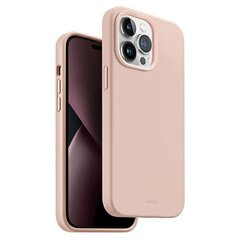 Telefona vāciņš UNIQ etui Lino iPhone 14 Pro Max 6,7" Rozā cena un informācija | Telefonu vāciņi, maciņi | 220.lv