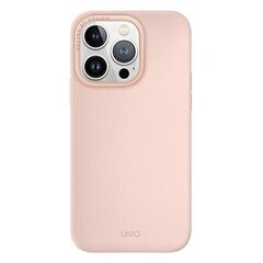 Telefona vāciņš UNIQ etui Lino Hue iPhone 14 Pro 6,1" Magclick Charging Rozā cena un informācija | Telefonu vāciņi, maciņi | 220.lv