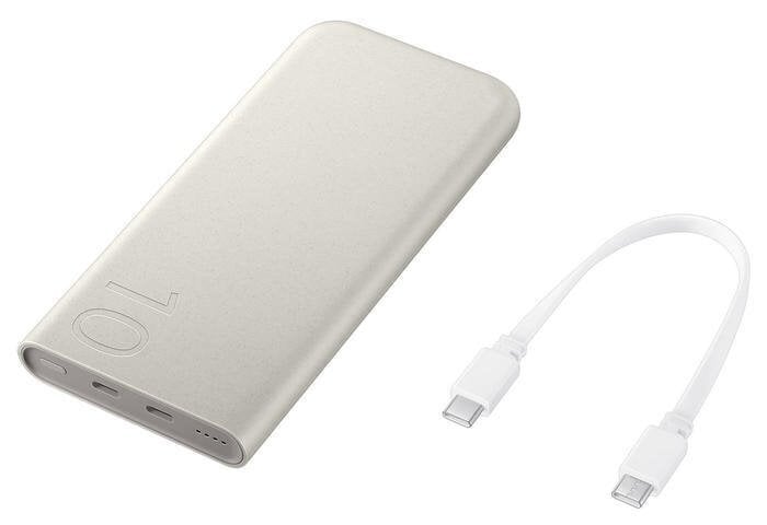 EB-P3400XUE Samsung FastCharge PowerBank 2x USB-C 25W 10000mAh, bēšs cena un informācija | Lādētāji-akumulatori (Power bank) | 220.lv