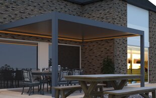 Беседка Pergola 3000x4947 устанавливается  к стене цена и информация | Беседки, навесы, тенты | 220.lv