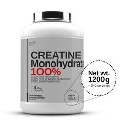 PROSPORTPHARMA Creatine Monohydrate, Bez garšas, 1200 g, cena un informācija | Kreatīni | 220.lv