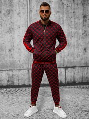 Melns - sarkans vīriešu komplekts Oran O/12136-50368-XL cena un informācija | Sporta apģērbs vīriešiem | 220.lv