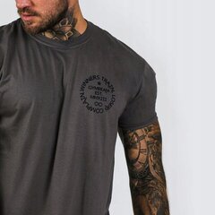 Treniņu krekls ar īsām piedurknēm GymBeam, pelēks cena un informācija | Sporta apģērbs vīriešiem | 220.lv