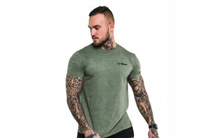 Treniņu krekls ar īsām piedurknēm GymBeam, zaļš cena un informācija | Sporta apģērbs vīriešiem | 220.lv