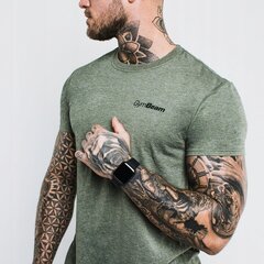 Treniņu krekls ar īsām piedurknēm GymBeam, zaļš cena un informācija | Sporta apģērbs vīriešiem | 220.lv