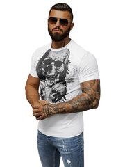 Balts vīriešu t-krekls Skull NB/MT3020-50764-XXL cena un informācija | Vīriešu T-krekli | 220.lv