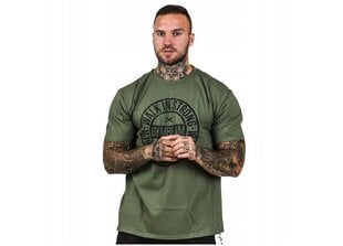 GymBeam M treniņu krekls ar īsām piedurknēm zaļos toņos cena un informācija | Vīriešu T-krekli | 220.lv