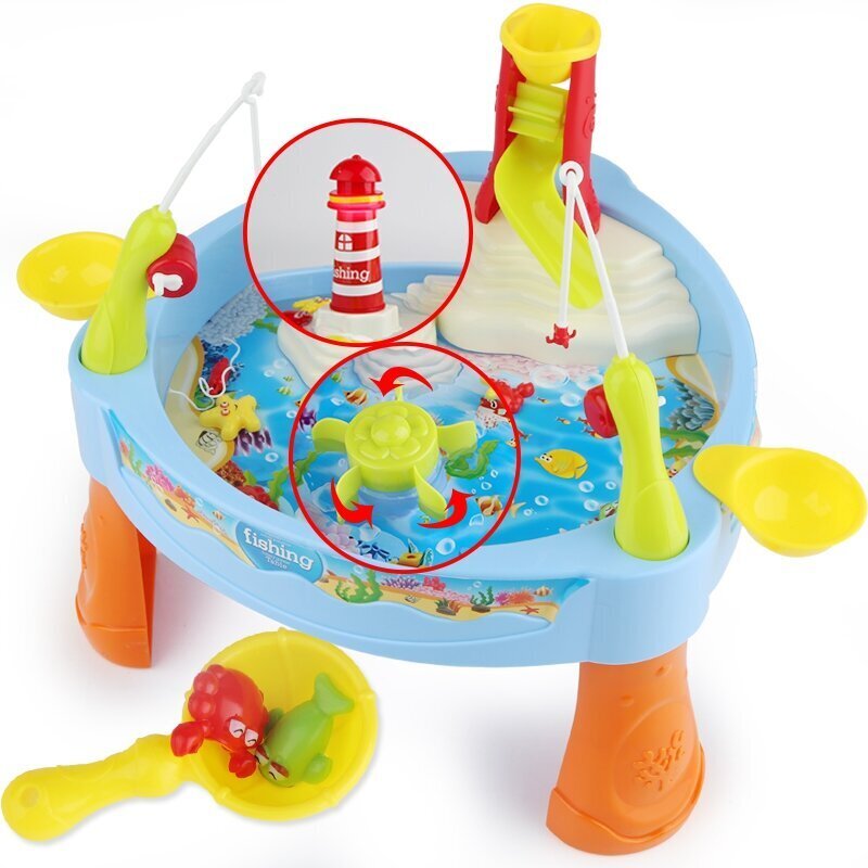 Ūdens galds - noķer zivi Gaismas un skaņas efekti Woopie cena un informācija | Ūdens, smilšu un pludmales rotaļlietas | 220.lv