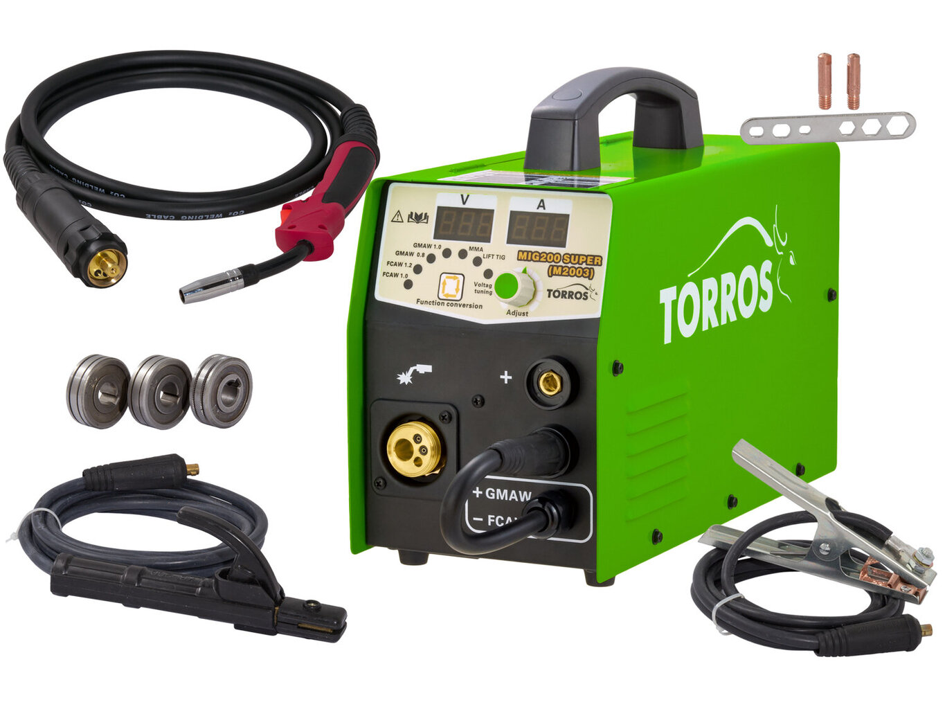 Metināšanas pusautomāts TORROS MIG200 SUPER (M2003) cena un informācija | Metināšanas iekārtas, lodāmuri | 220.lv
