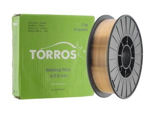 Metināšanas stieple TORROS SG2 (ER50-6) d. 0,8mm/5kg cena un informācija | Metināšanas iekārtas, lodāmuri | 220.lv