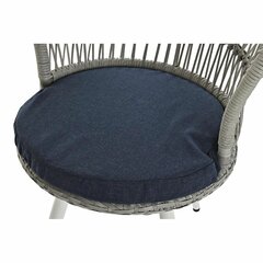 Набор стол и 2 кресла DKD Home Decor Стеклянный Синий синтетический ротанг Сталь Белый (65 x 65 x 68 cm) цена и информация | Комплекты уличной мебели | 220.lv