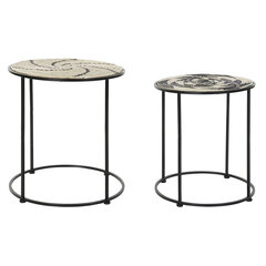 Набор из двух столов DKD Home Decor Натуральный Чёрный Колониальный Железо (2 pcs) (46 x 46 x 51 cm) цена и информация | Журнальные столики | 220.lv