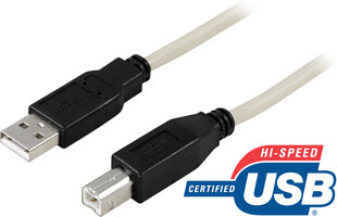 Kabelis DELTACO USB 2.0, Type A male - Type B male 0.5m / USB-205 cena un informācija | Kabeļi un vadi | 220.lv