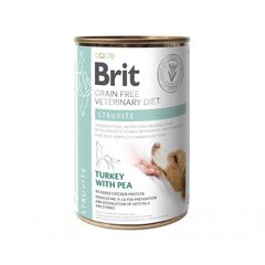 Brit GF Veterinary Diets для взрослых собак индейка с горошком Struvite, 0,4 кг цена и информация | Консервы для собак | 220.lv