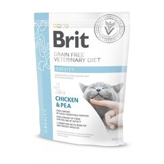 Brit GF Veterinary Diets для взрослых кошек с курицей и горохом Obesity, 0.4 кг цена и информация | Сухой корм для кошек | 220.lv