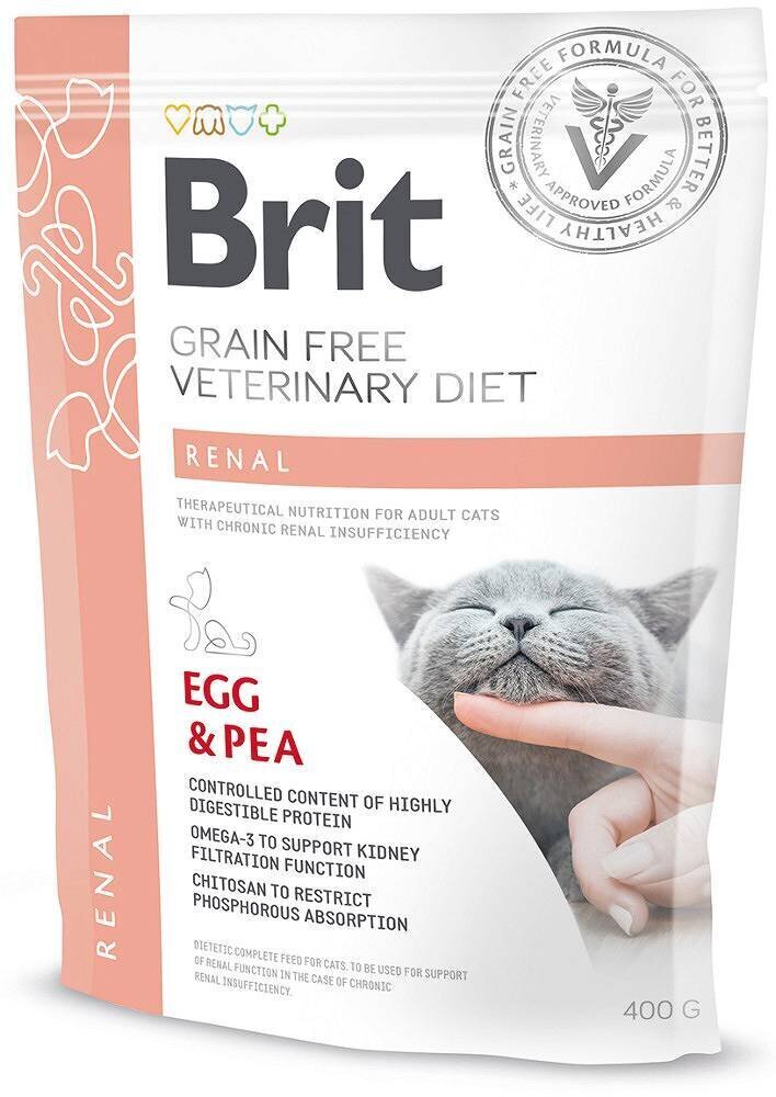 Brit GF Veterinary Diets pieaugušiem kaķiem, ar olām un zirņiem Renal, 0.4 kg цена и информация | Sausā barība kaķiem | 220.lv