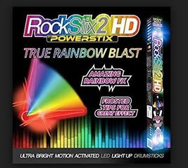 Rockstix Drum Pins, освещенные, радужный взрыв удивительный истинный эффект радуги, поджигайте свой концерт цена и информация | Принадлежности для музыкальных инструментов | 220.lv