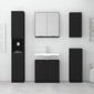 vidaXL vannasistabas sienas skapītis, melns, 32x20x67 cm цена и информация | Vannas istabas skapīši | 220.lv