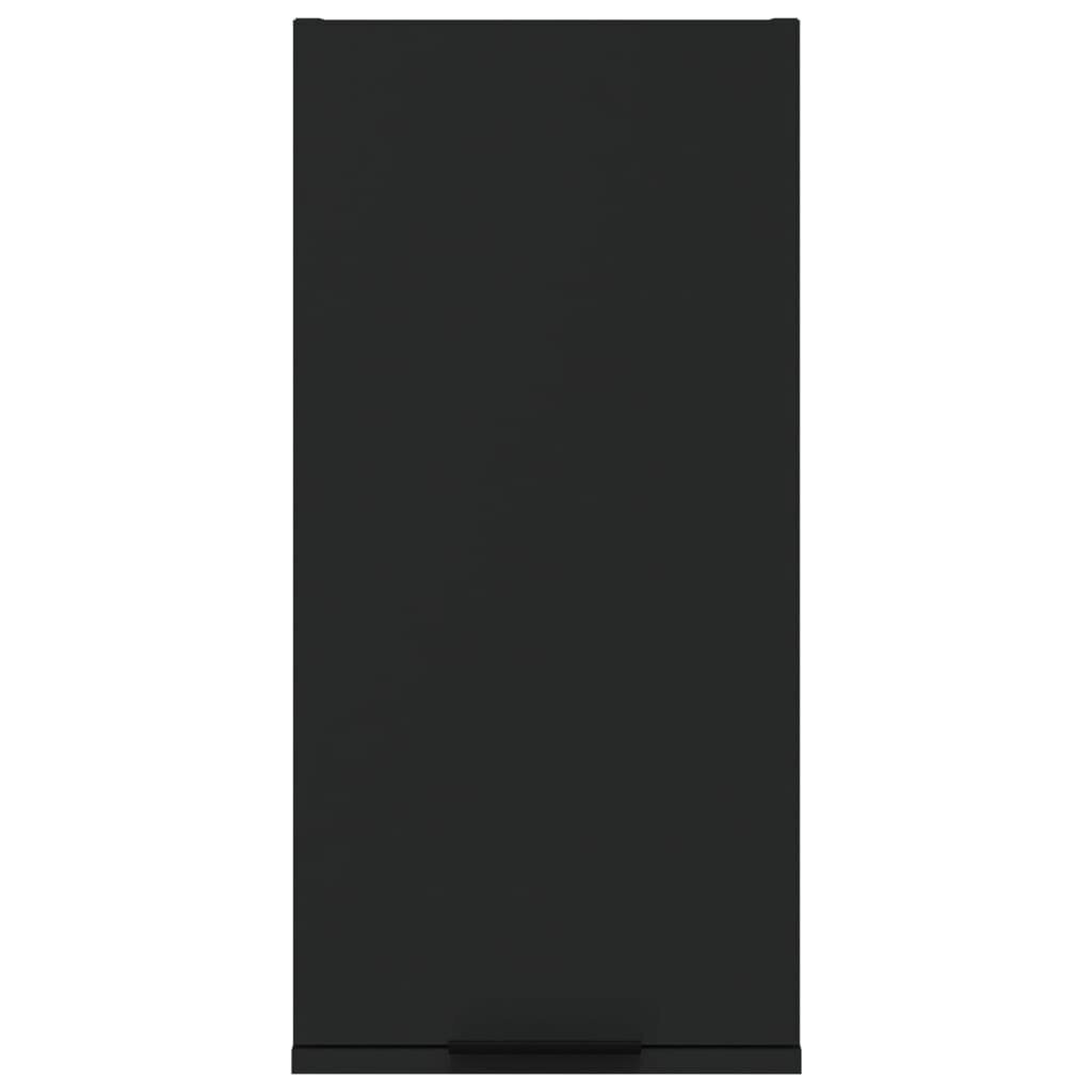 vidaXL vannasistabas sienas skapītis, melns, 32x20x67 cm cena un informācija | Vannas istabas skapīši | 220.lv