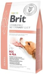 Brit GF Veterinary Diets для взрослых собак с яйцом и горошком Renal, 2 кг цена и информация | Сухой корм для собак | 220.lv